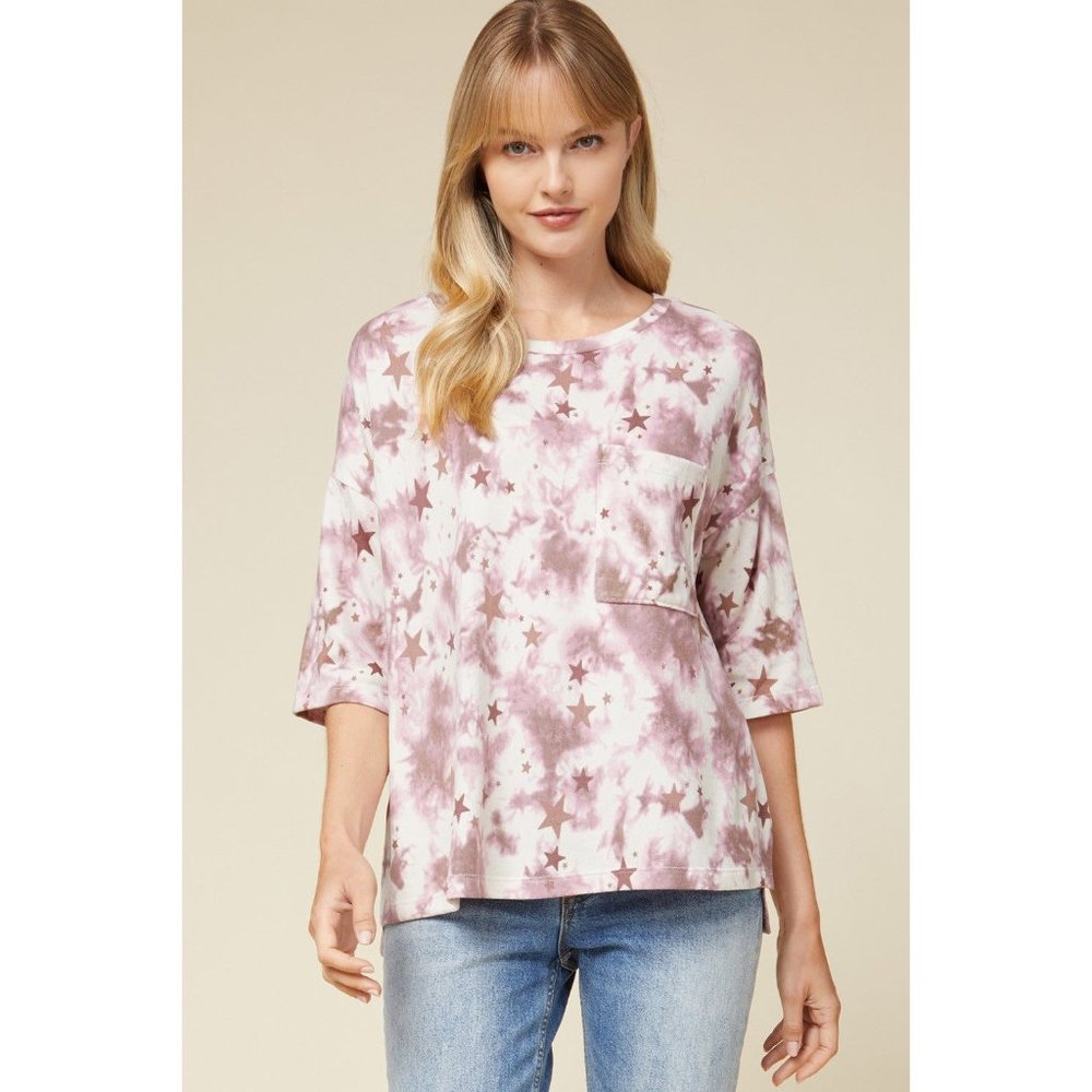 Entro Tie Dye & Stars Top